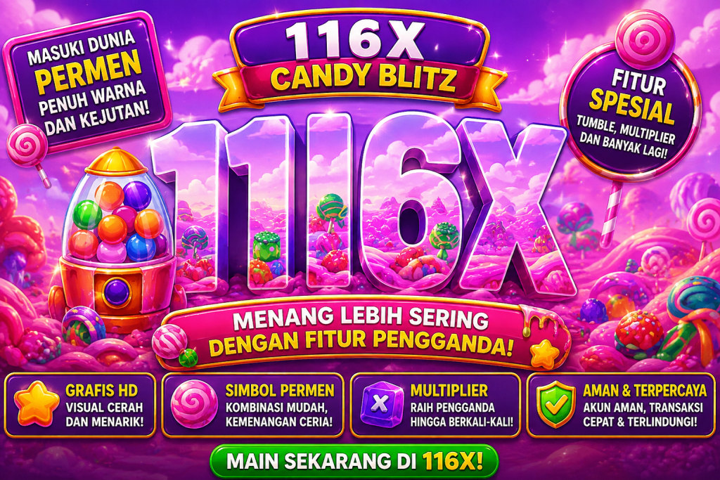 116X Candy Blitz game bertema permen