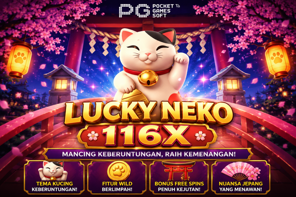 116X Lucky Neko bertema kucing keberuntungan Jepang