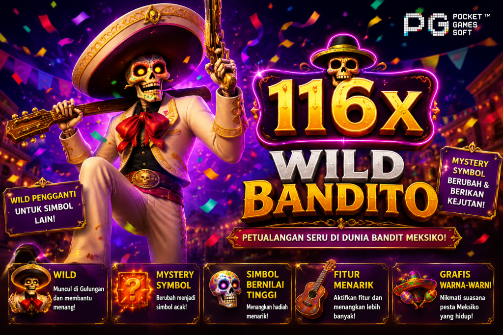 116X Wild Bandito bertema pesta Meksiko.