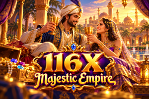 Game 116X Majestic Empire bertema kerajaan mewah.
